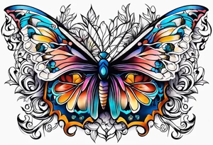 animal , flower tattoo idea