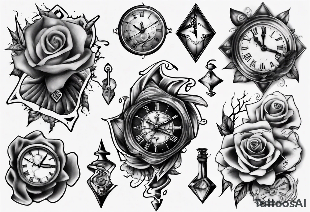 Time puzzle tattoo idea