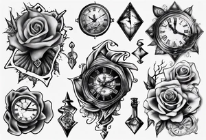 Time puzzle tattoo idea
