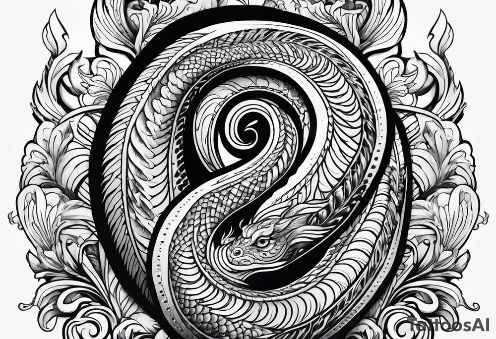 serpent tail tattoo idea