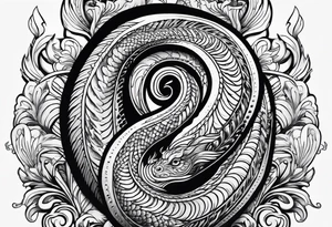 serpent tail tattoo idea