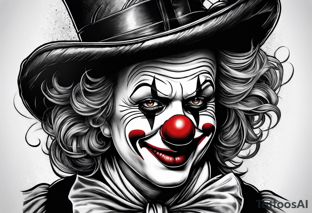 Clown face tattoo idea