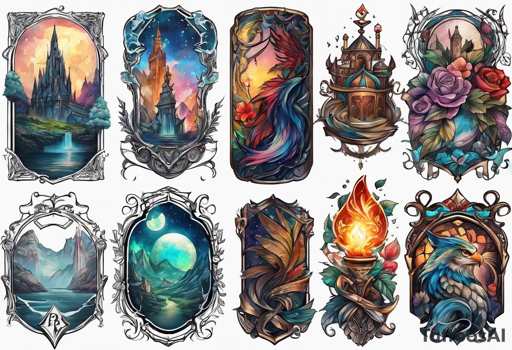 Fantasy books tattoo idea