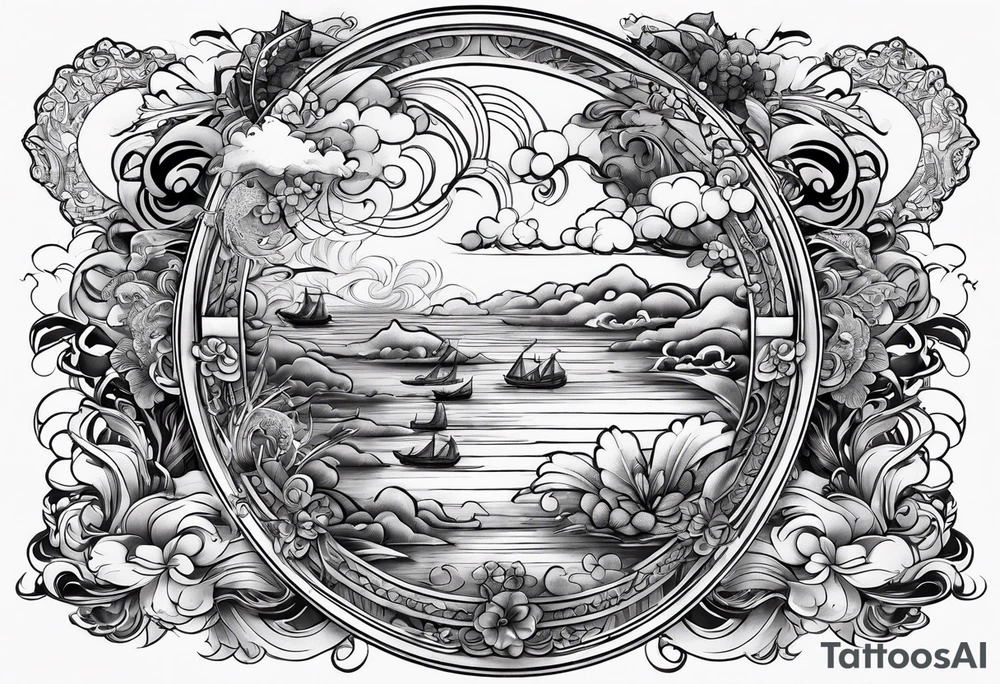 Nuage formant les lettres YLY tattoo idea