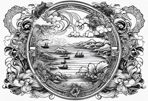 Nuage formant les lettres YLY tattoo idea