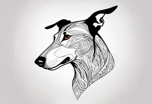 Greyhound head, majestic tattoo idea