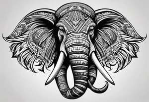 strong mammoth tattoo idea