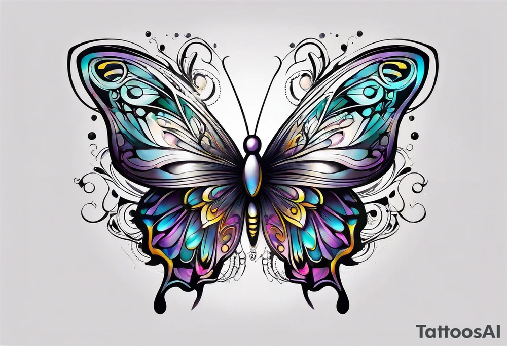Magic butterfly tattoo idea