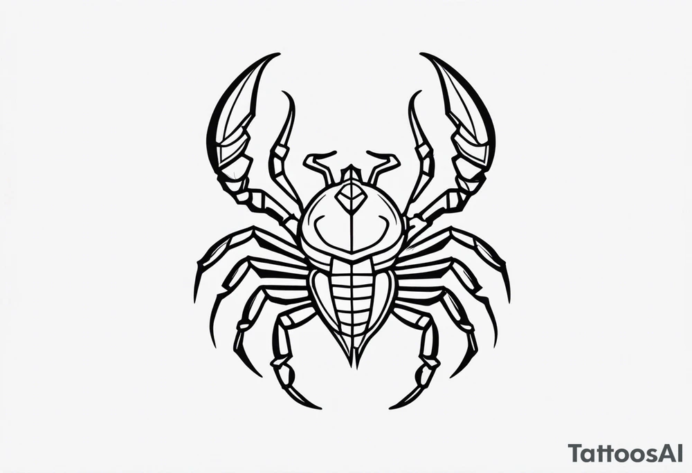 small cartoon scorpion tattoo idea