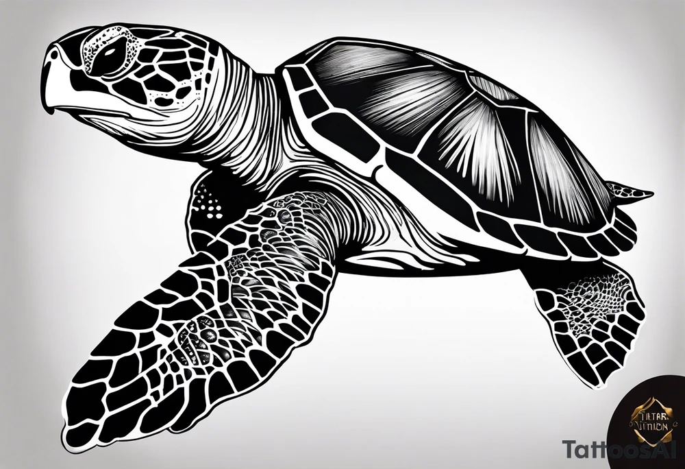 Sea turtle tattoo idea