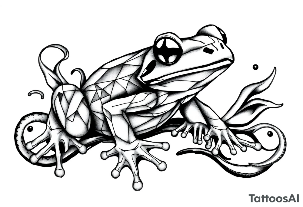 a psychedelic frog tattoo idea