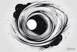 black hole absorbing things around put on my forearm tattoo idea