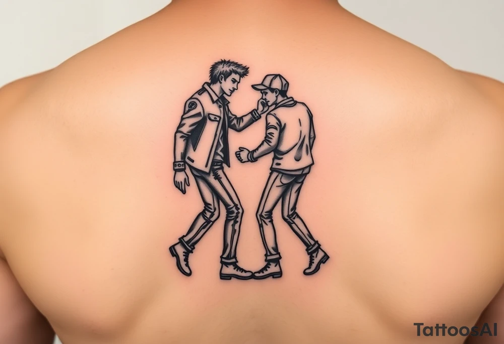C3p0 american traditional punk rock two stepping tattoo idea