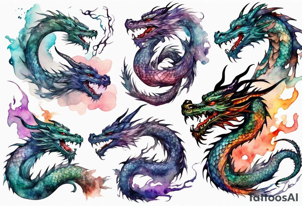 mystic dragon tattoo idea