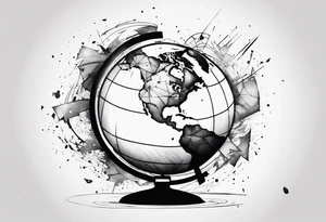 globe shattering tattoo idea