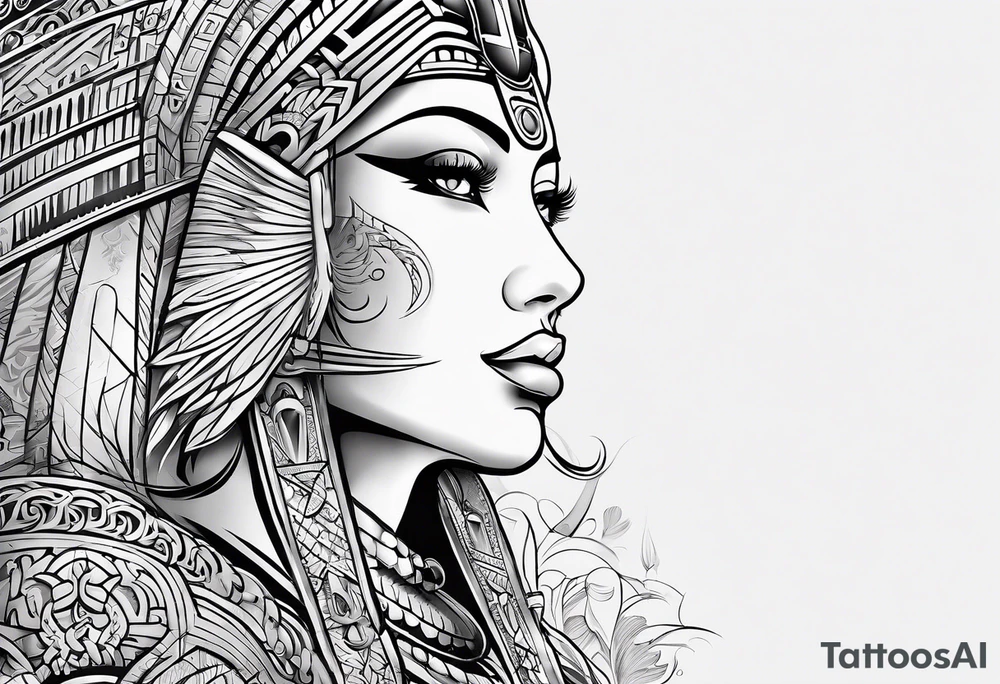 Full sleeve hieroglyph tattoo idea