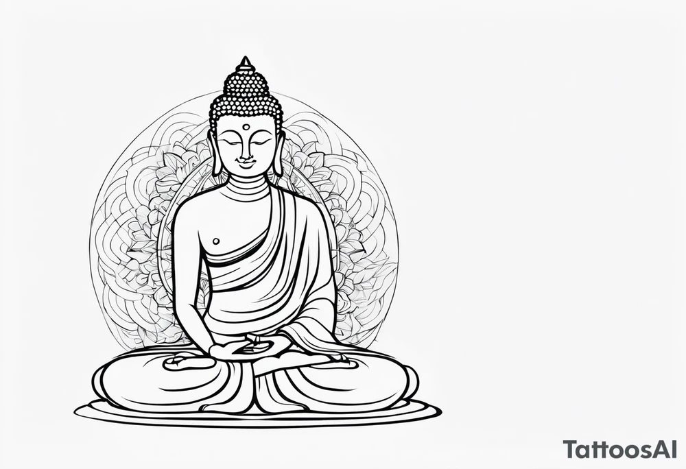 Serene Buddha tattoo idea