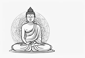 Serene Buddha tattoo idea