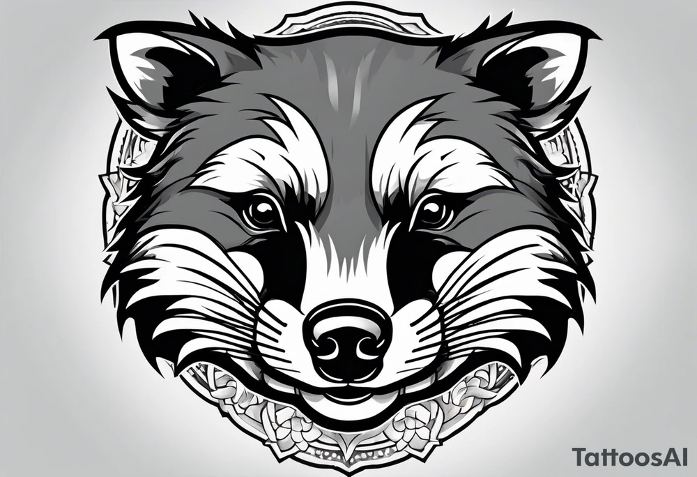 Neo traditional 
Angry badger tattoo idea