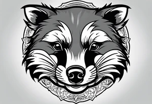 Neo traditional 
Angry badger tattoo idea