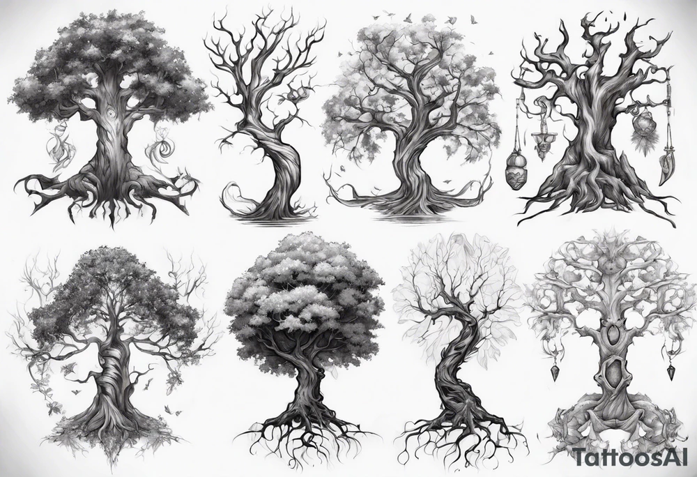 Fantasy tree tattoo idea
