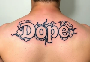 Dope spelled out in smoke
Clouds tattoo idea