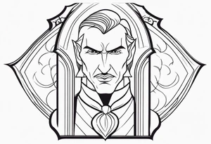 dracula inspired tattoo for the backhand tattoo idea