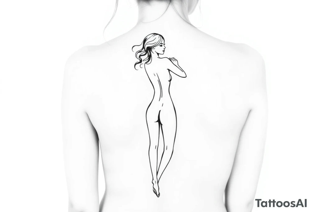 Naked lady for leg tattoo idea