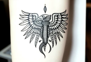 Enlil anunnaki god with his name above tattoo idea