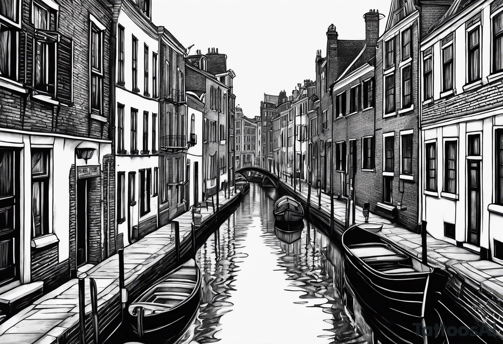 canal houses tattoo idea