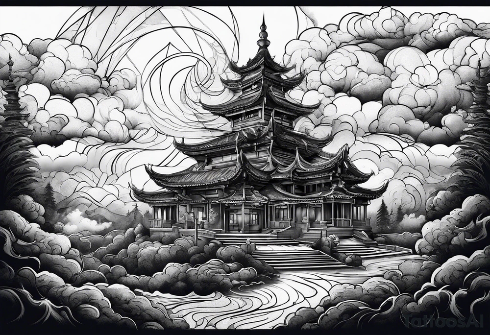 evil clouds tattoo idea