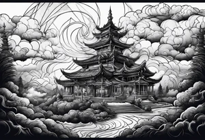 evil clouds tattoo idea