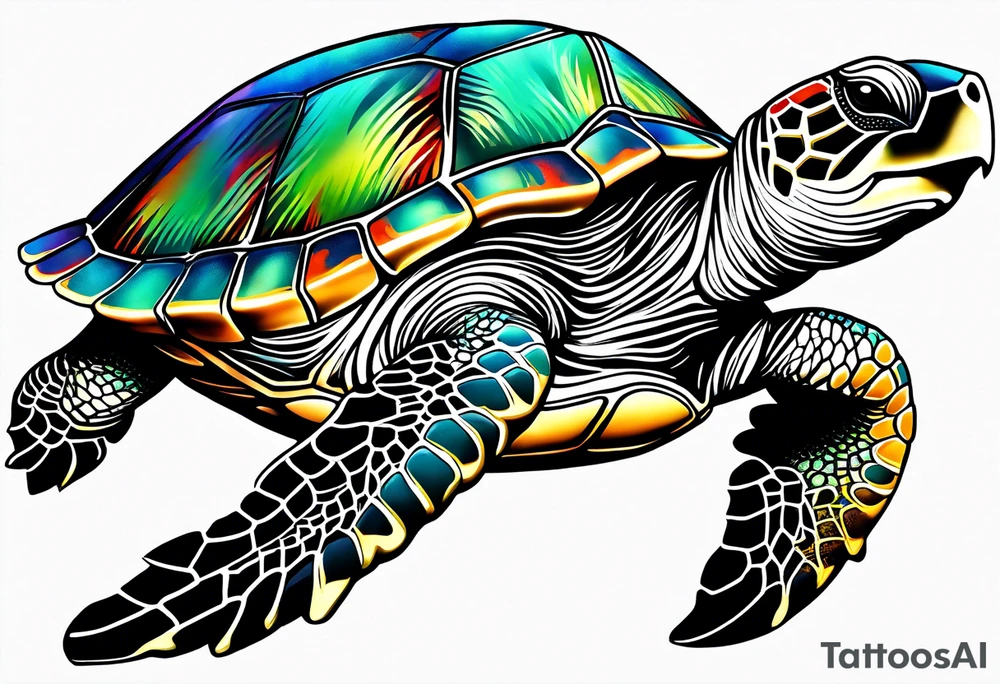 Sea turtle tattoo idea