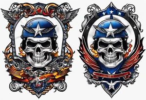 New US Air Force Symbol with the evil Engineer symbol inside it tattoo idea