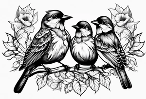 Three little birds tattoo idea