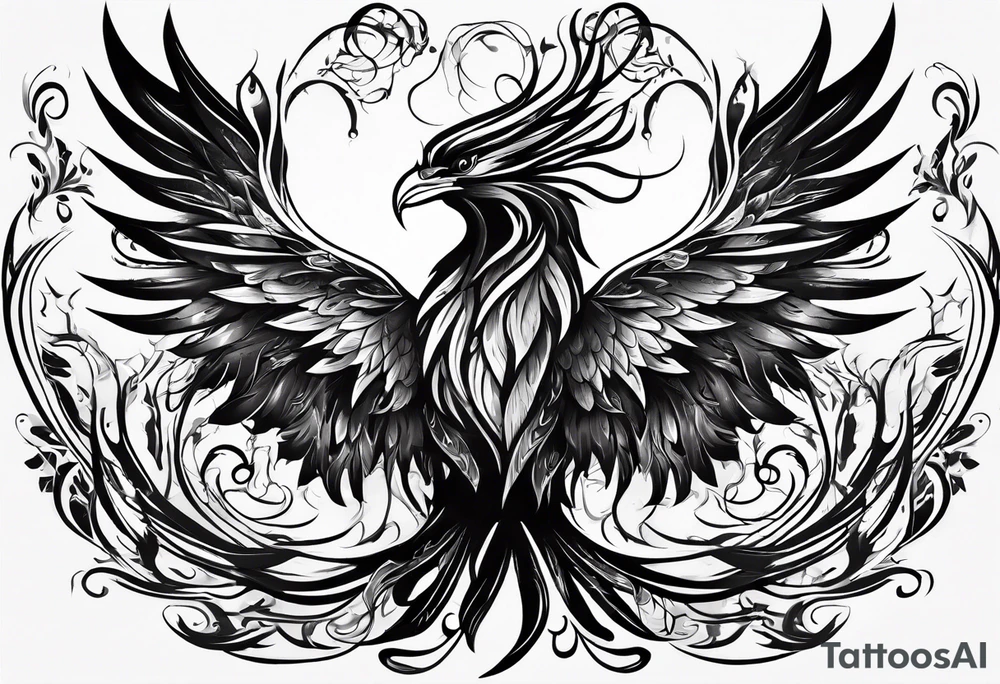 phoenix in fire tattoo idea