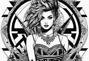 punk Geometric tattoo idea