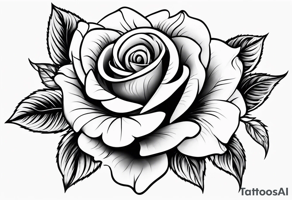 tiny roses shaded tattoo idea