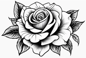 tiny roses shaded tattoo idea