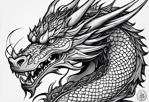 Dragon with Asian features. tattoo idea