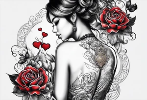 Back tattoo exposing heart tattoo idea