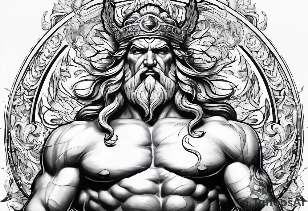 Zeus thunder tattoo idea
