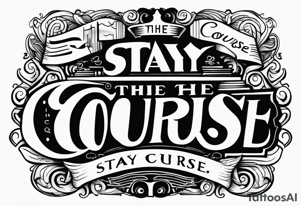 Stay the course tattoo idea