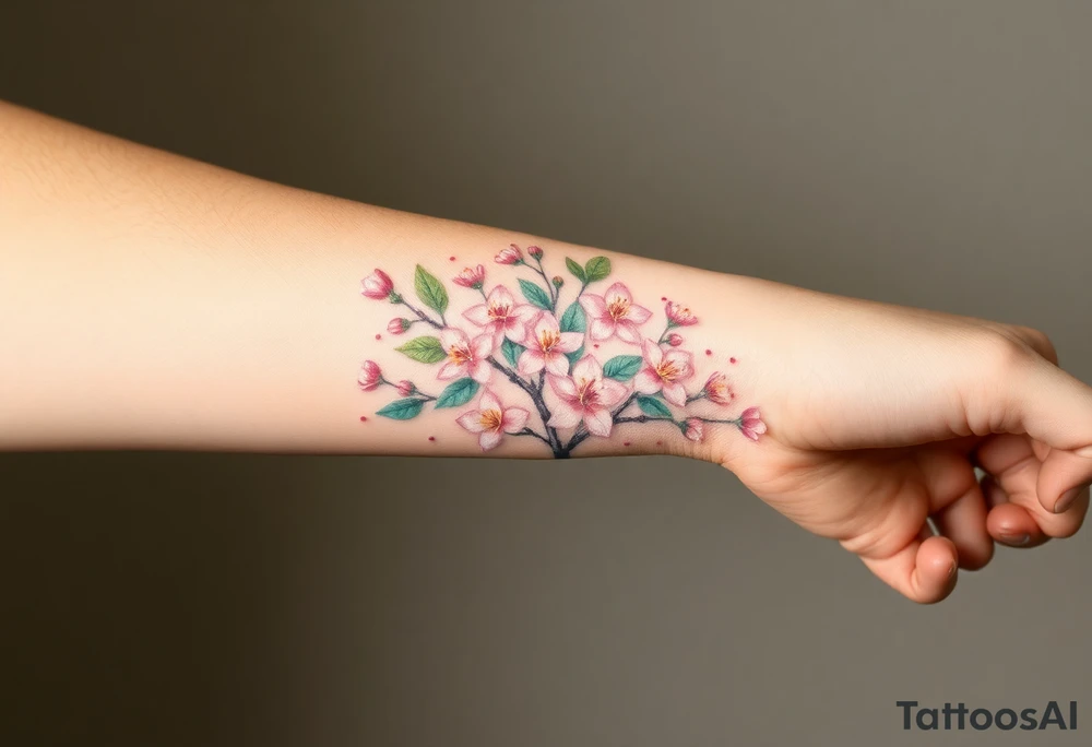 Flowering Hawthorn tree . tattoo idea
