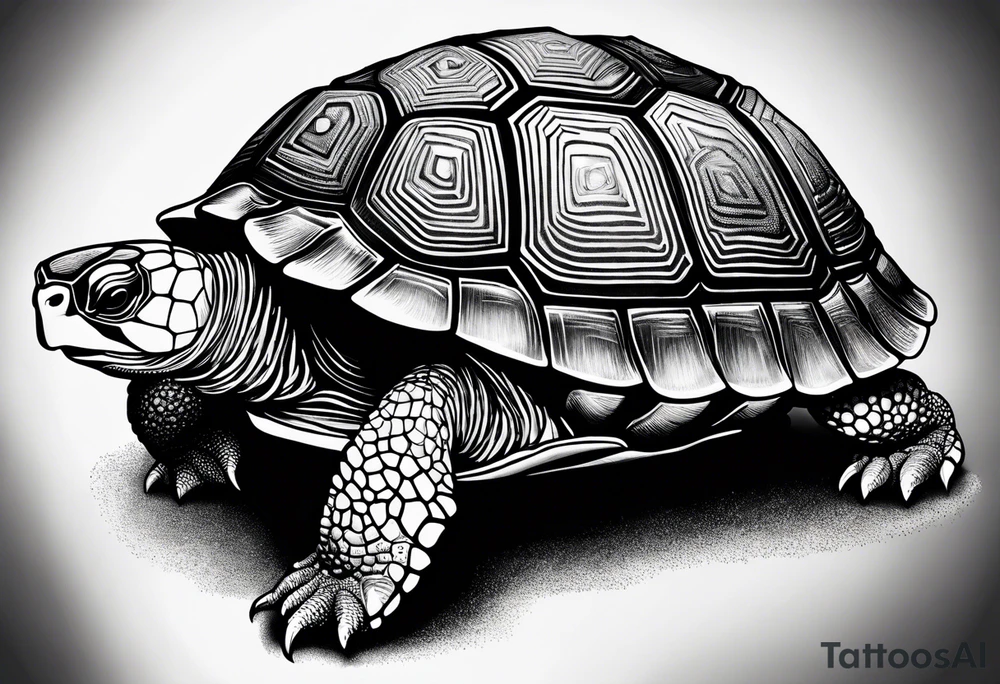 Tortoise dot work, entitrely from lots of dots tattoo idea