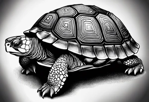Tortoise dot work, entitrely from lots of dots tattoo idea