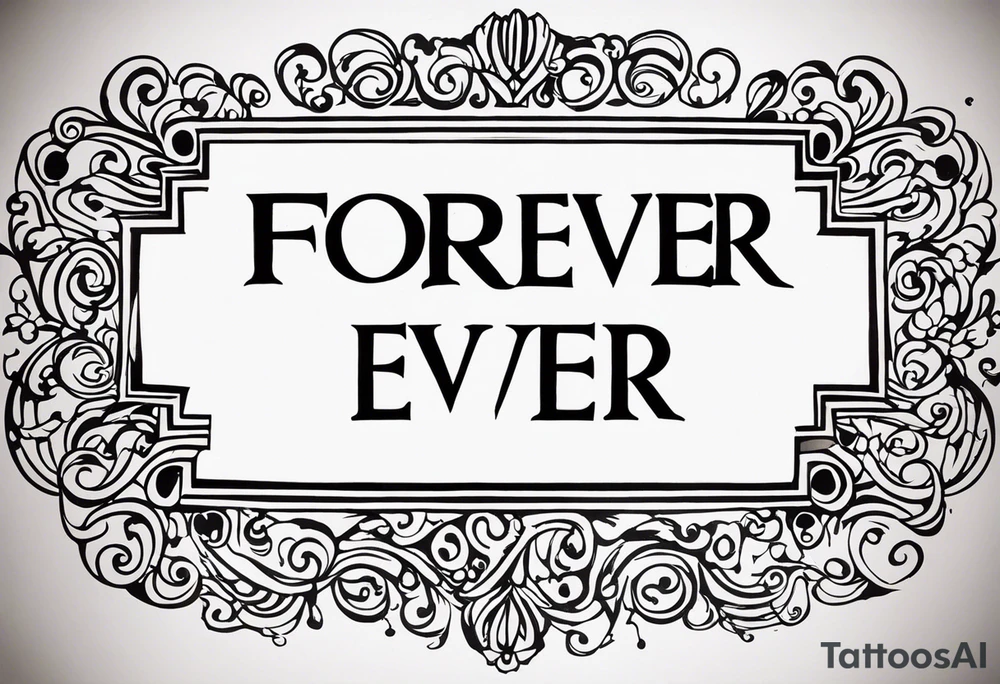 The words forever & Ever and Roman Numerals for 6,12,2012 tattoo idea