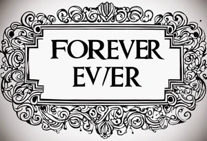 The words forever & Ever and Roman Numerals for 6,12,2012 tattoo idea