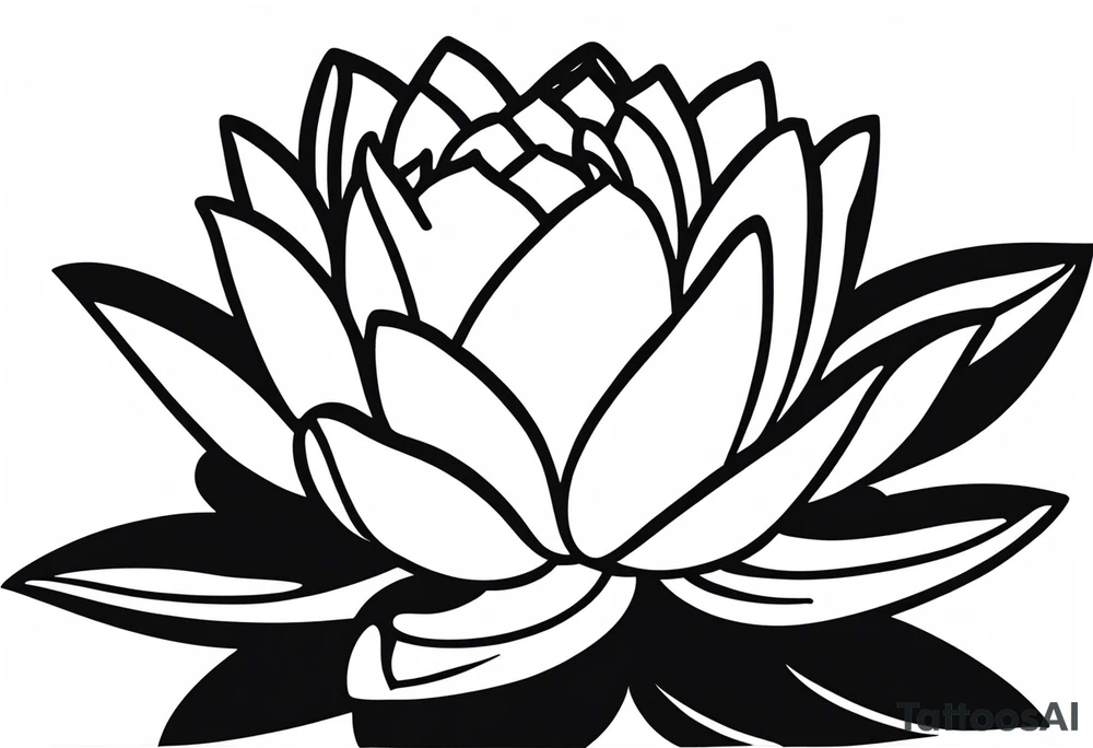 a single simple
 water lily. small tattoo idea