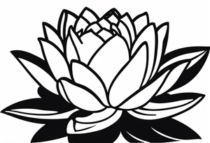 a single simple
 water lily. small tattoo idea